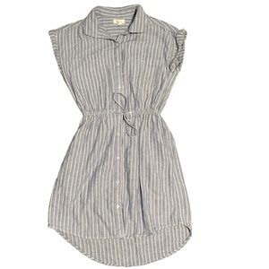 Light Blue Striped Tunic Dress